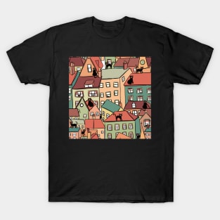 Cats on rooftops T-Shirt